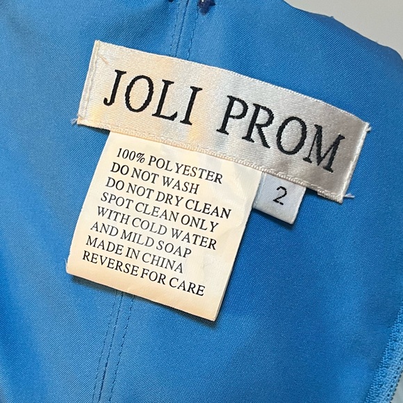 Royal blue Poofy Formal Gown/Dress with Sequins - Picture 10 of 11